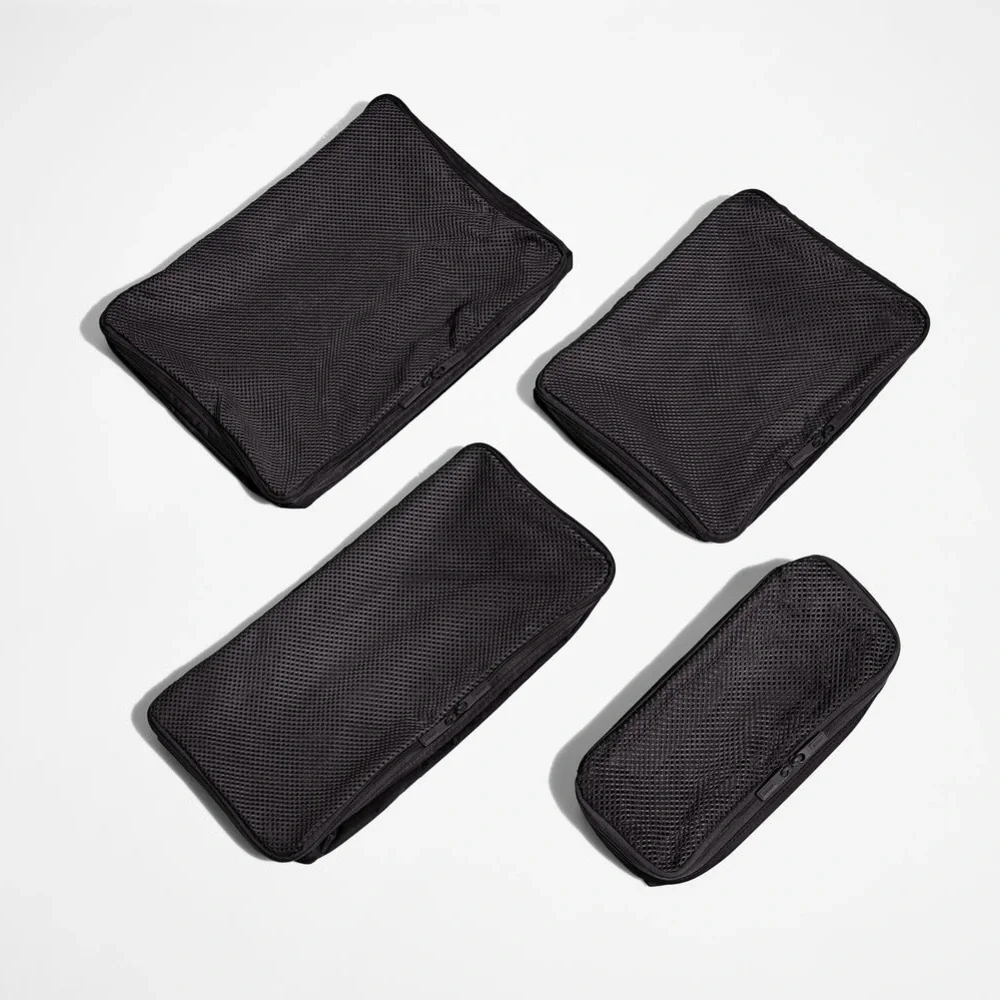 AWAY The Insider Nylon Packing Cubes Set of 4 in White NEW NIB RARE!!